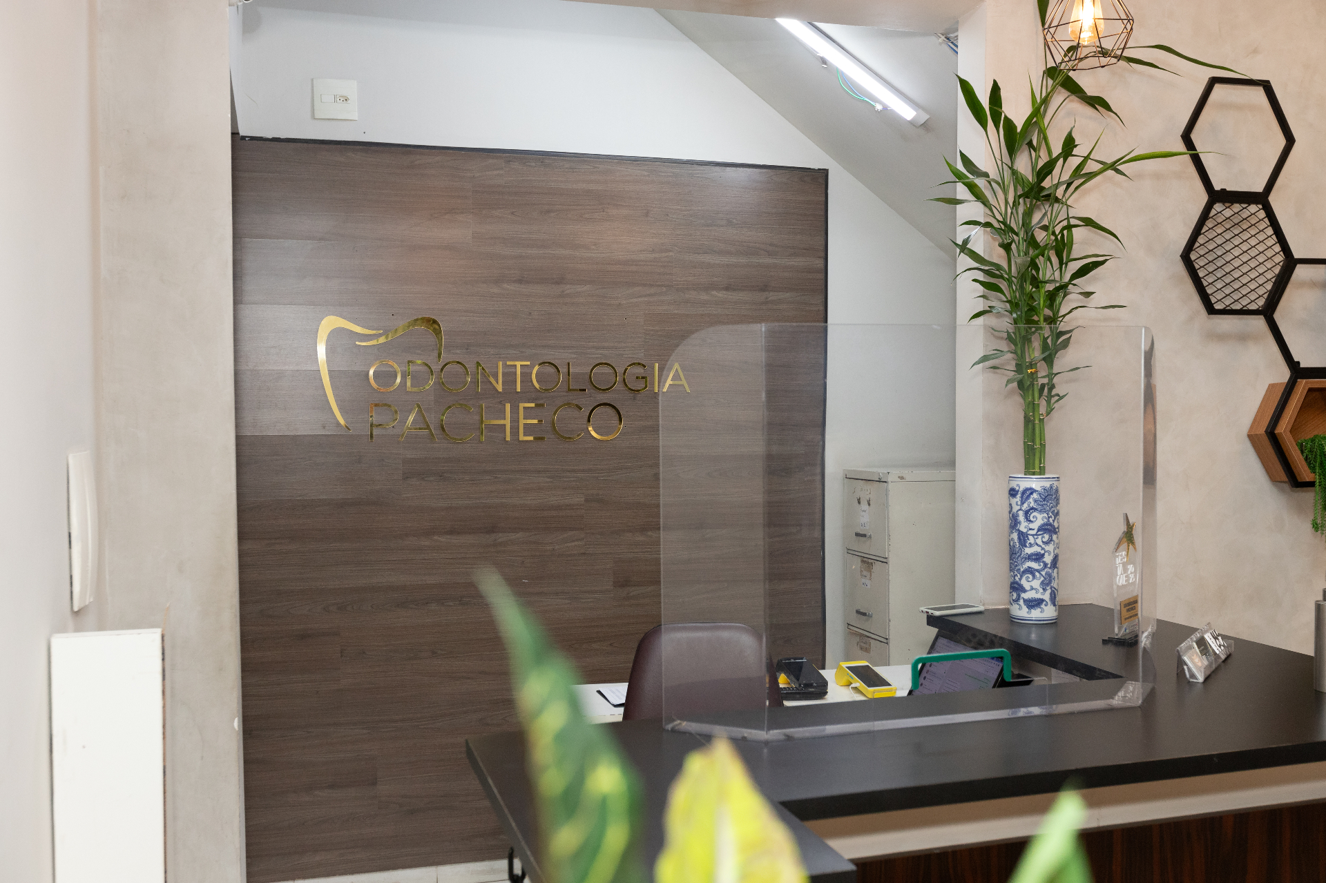 Recepção com identidade Odontologia Pacheco