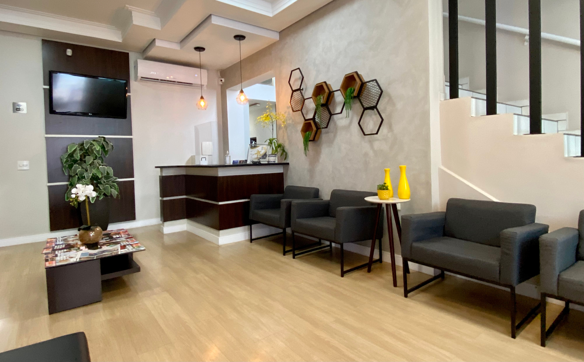 Sala de espera da clínica